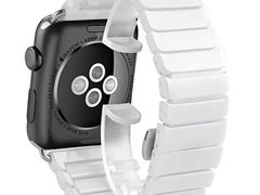 Curea iUni compatibila cu Apple Watch 1/2/3/4/5/6/7, 40mm, Ceramic Belt, White