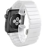 Curea iUni compatibila cu Apple Watch 1/2/3/4/5/6/7, 40mm, Ceramic Belt, White