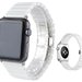 Curea iUni compatibila cu Apple Watch 1/2/3/4/5/6/7, 40mm, Ceramic Belt, White